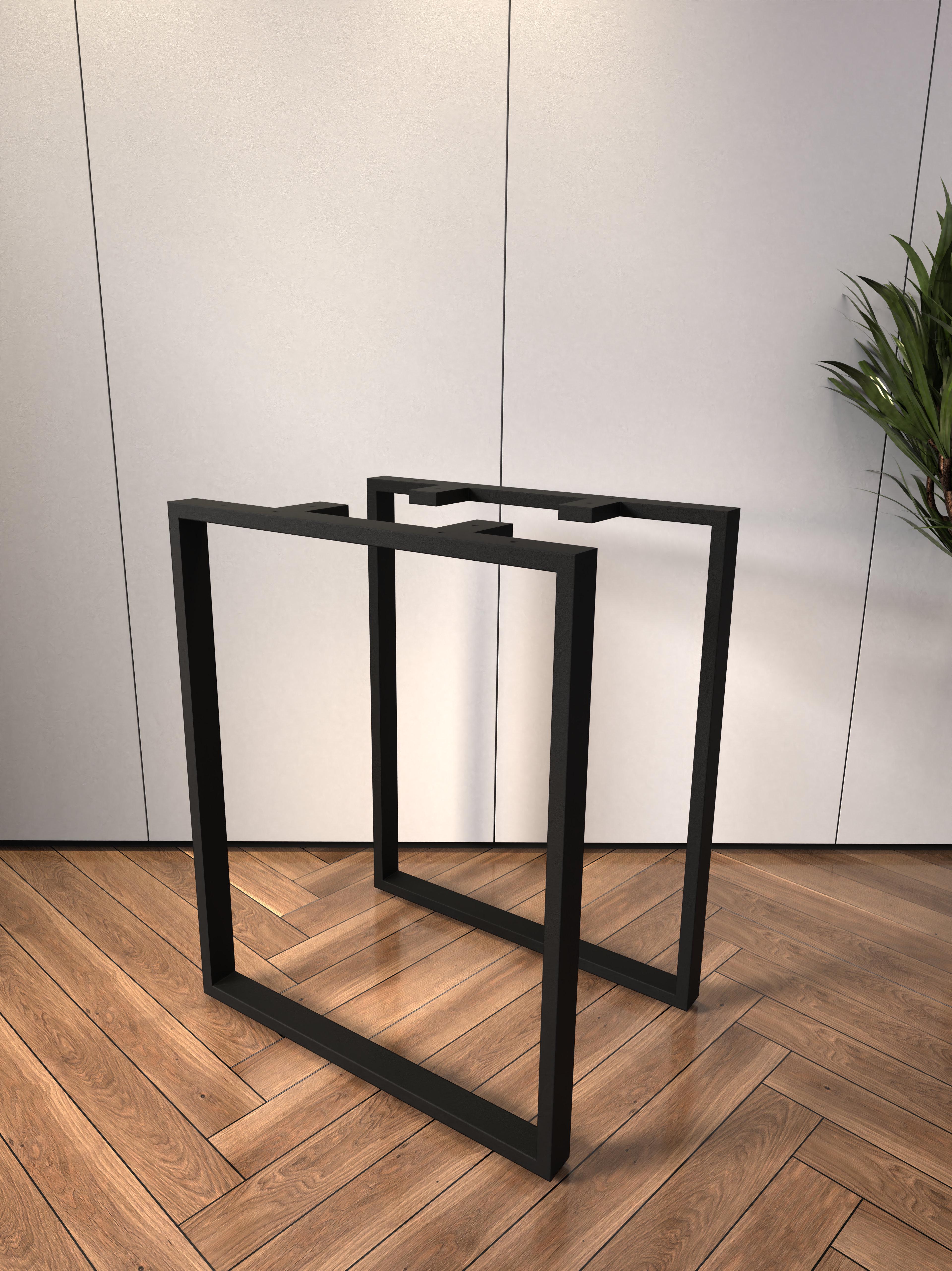 Ножки опоры для стола металлические 500x735 мм профиль 40x20 мм 2 шт. Ножки опоры для стола металлические 500x735 мм профиль 40x20 мм 2 шт.