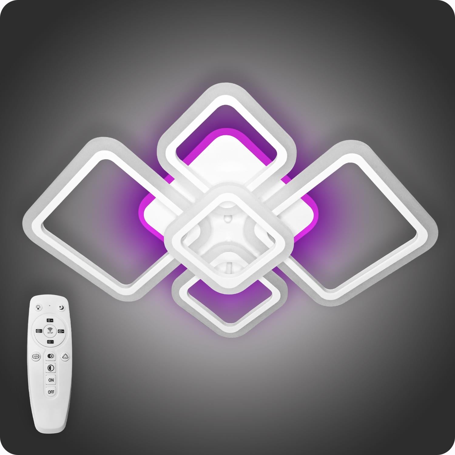 Люстра світлодіодна 517 Light 3color з пультом 80 Вт Білий (02083)