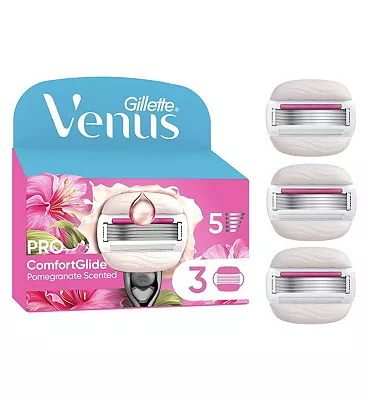 Змінний картридж для гоління жіночий Venus ComfortGlide & Olay з а роматом граната 3 шт.
