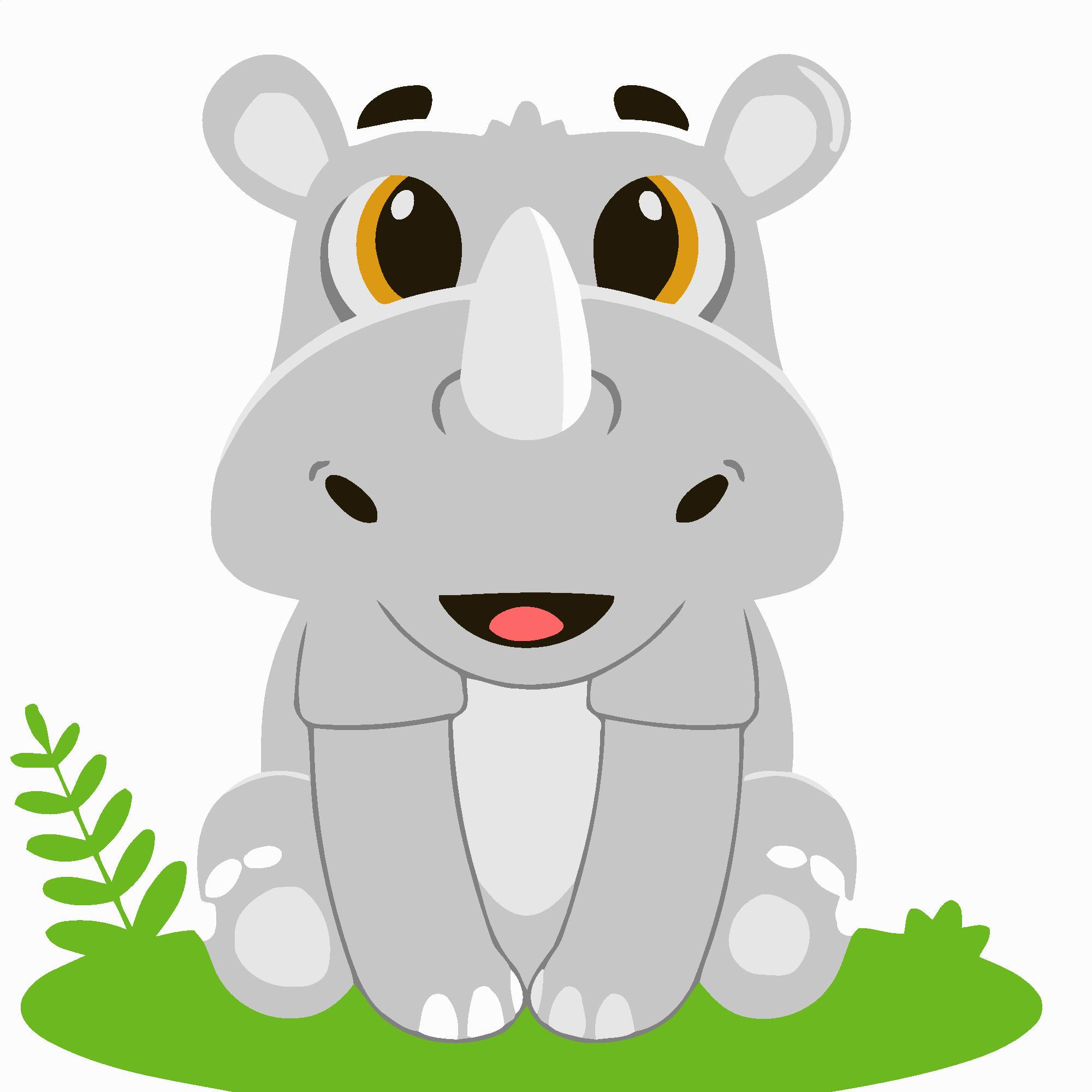 Картина по номерам Strateg Носорог 20x20 см (Str-HH7094)