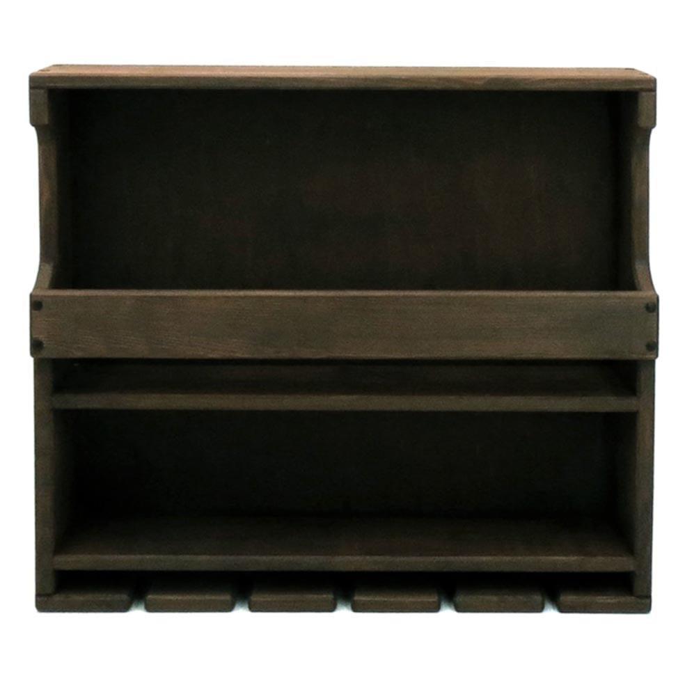 Полка для вина настенная из дерева Цуруга Мокко (ПНК-006410)