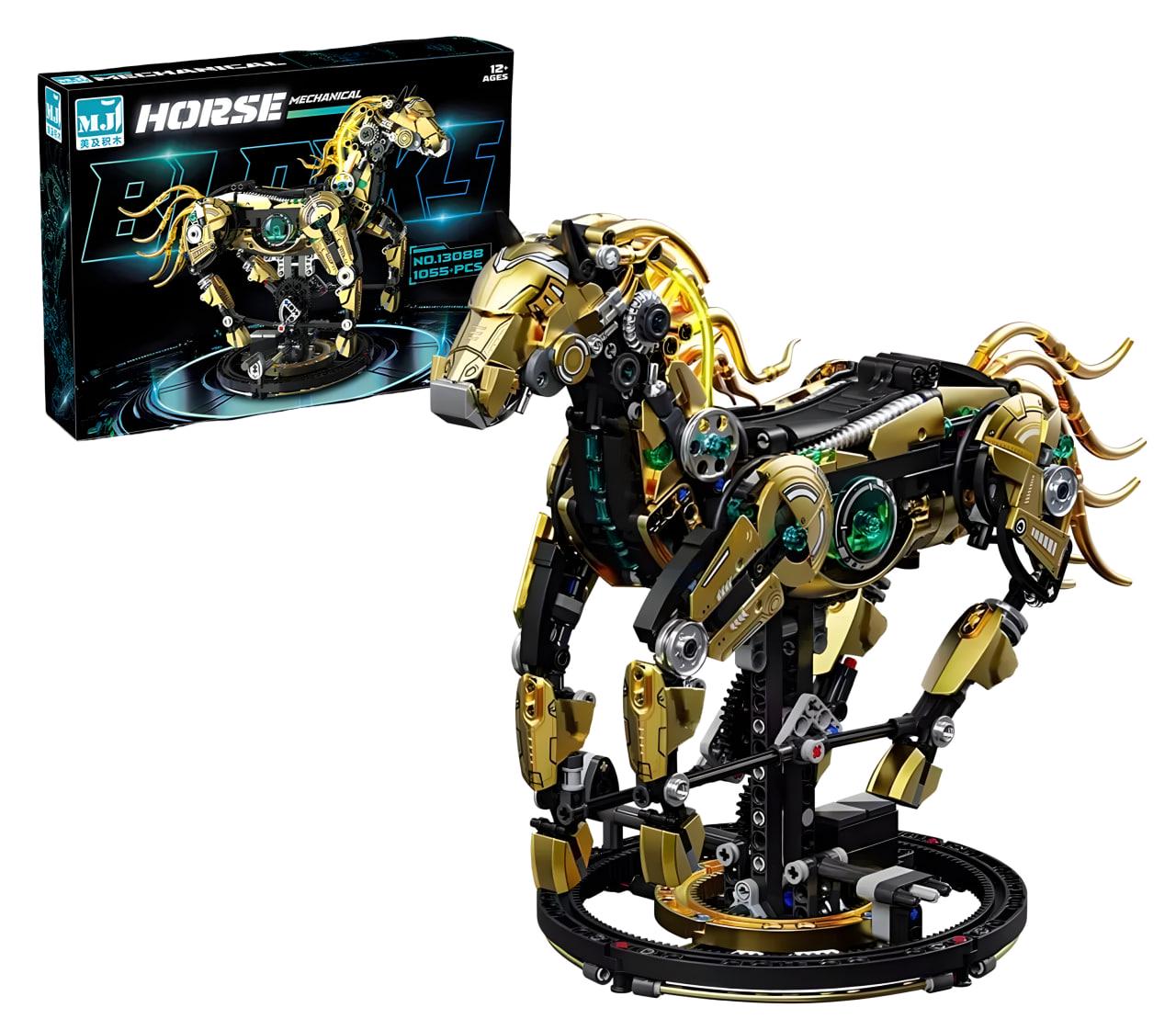 Конструктор Механическая лошадь с подвижными деталями 1055 дет. (13088)
