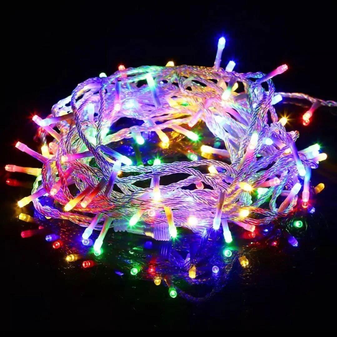 Гирлянда нить Oscar UBE-10 светодиодная прозрачный шнур 400 LED 18 м растяжка Мульти