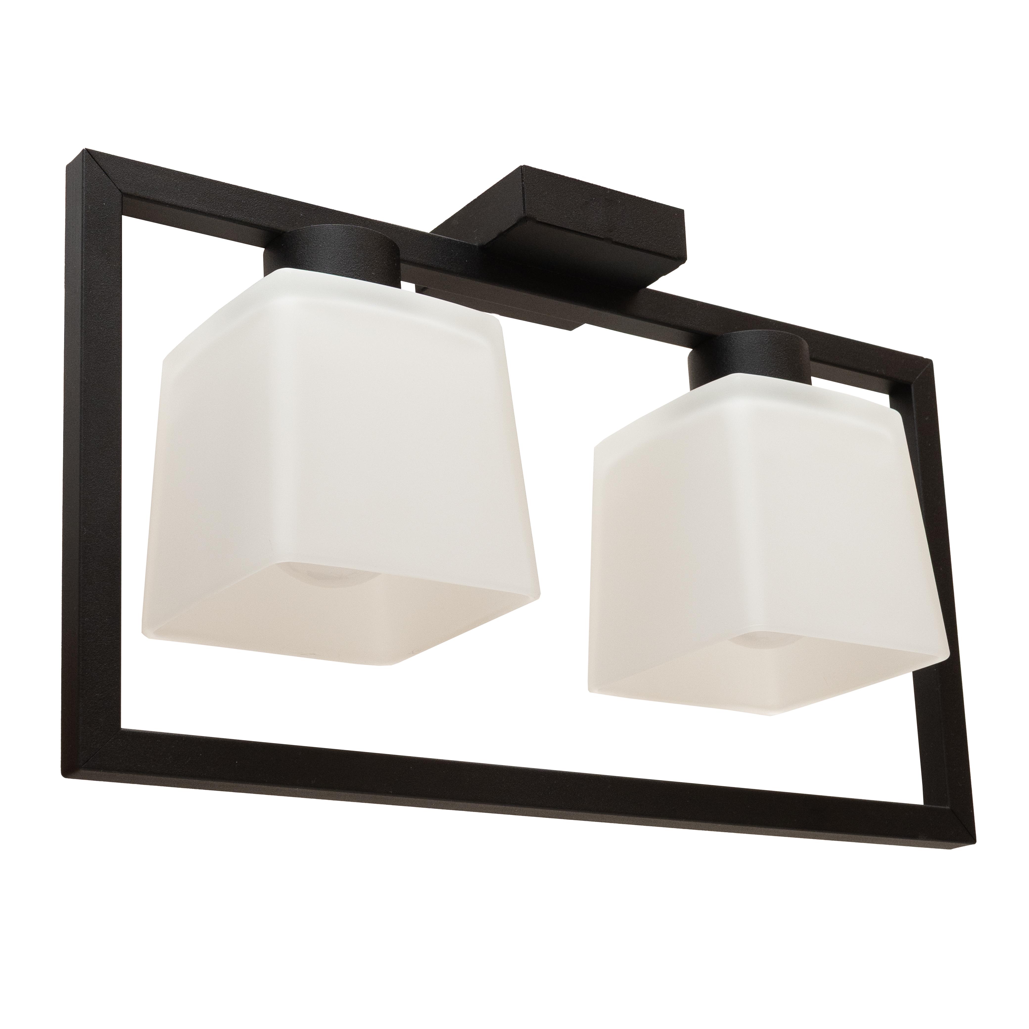 Люстра потолочная MSK ELECTRIC Boston NL 400230-2 BK на два плафона под лампу Е27 Черный