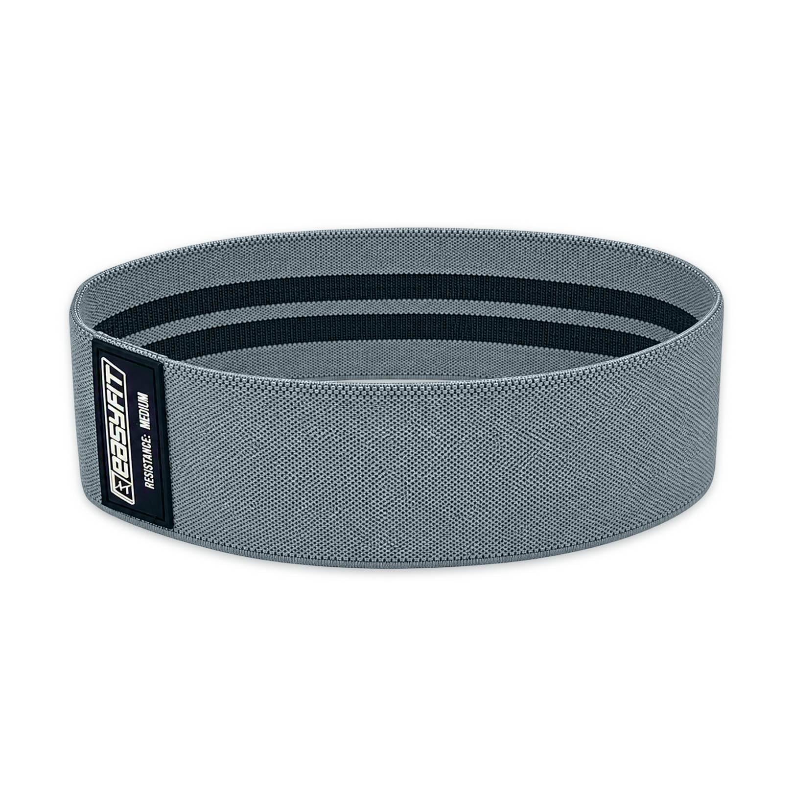 Резинка для фитнеса EasyFit Medium тканевая 38 см Серый (EF-1820-M)