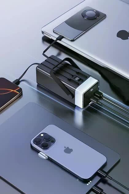 Повербанк Torima TRM-1041 40000 mAh Type-C Lightning 22,5 Вт зі швидким заряджанням RGB LED Black (30774018) - фото 3