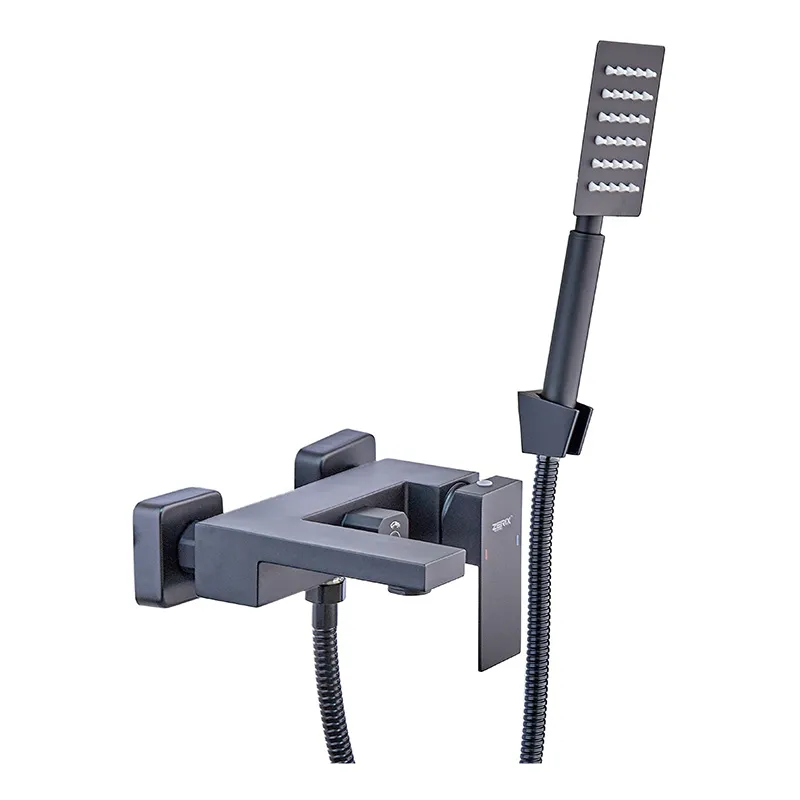 Смеситель для ванны Zerix KUB-008 Euro из нержавеющей стали SUS304 Black (ZX4851)