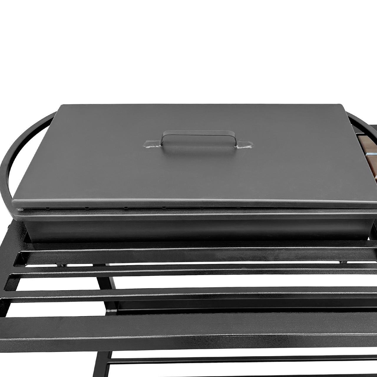 Кришка універсальна Metalzavod для мангалу на 9 шампурів 63х33х4, 5 см (KRSHK-M9) - фото 4