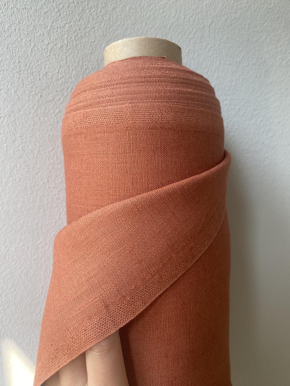 Тканина LINEN PLUS 100% льон 143 см 1682 Теракотовий - фото 2 Тканина LINEN PLUS 100% льон 143 см 1682 Теракотовий - фото 2