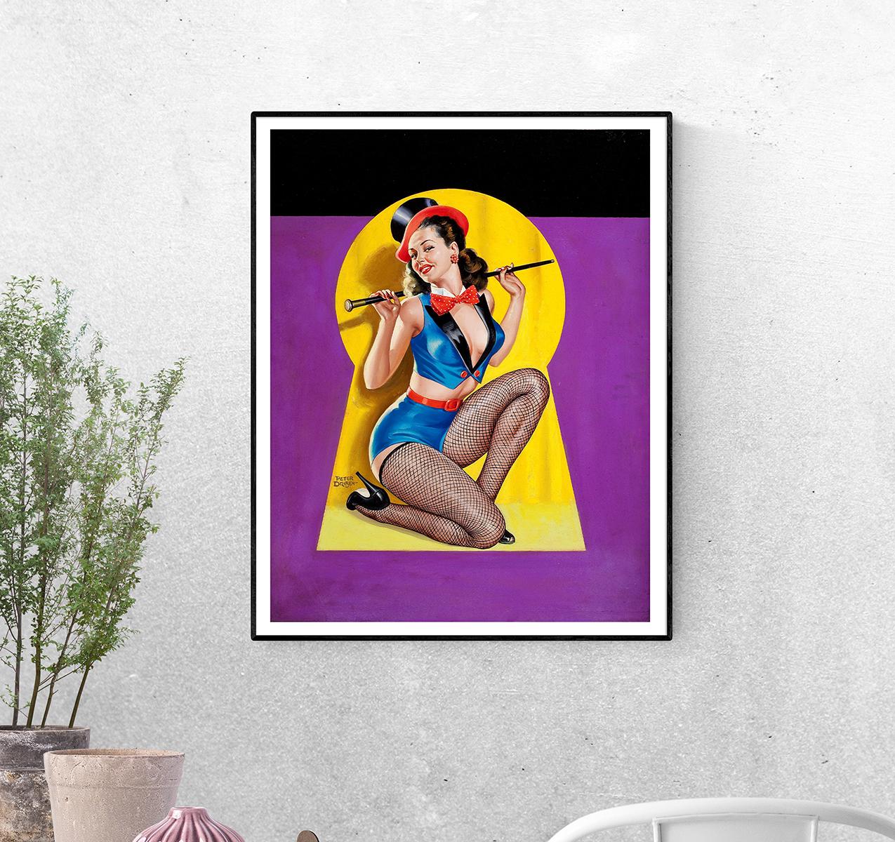 Постер Танцовщица в замочной скважине Питера Дрибена формат А-1 (pin_up0030006_Poster)