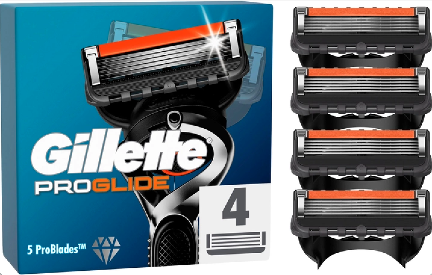 Картриджі для гоління чоловічі Gillette ProGlide 4 шт. (13059664) - фото 2