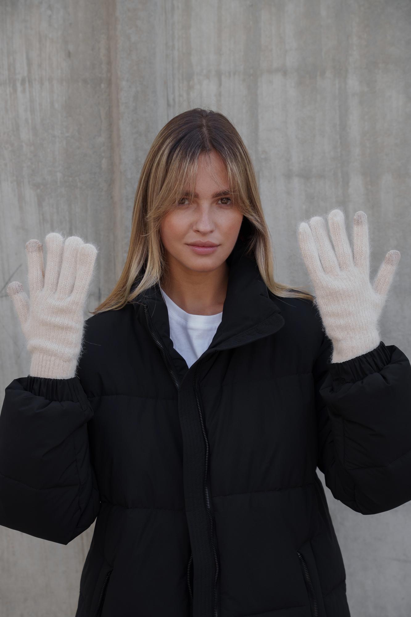 Рукавиці зимові сенсорні Without Brand Morgan 5-73 Beige (8055890) - фото 6