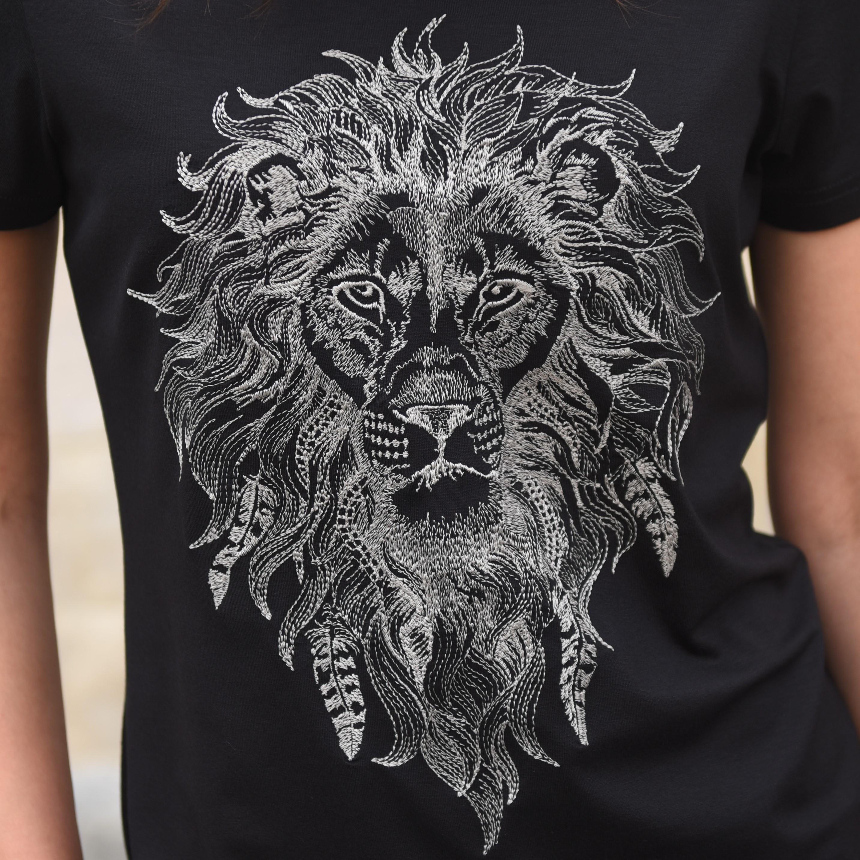 Футболка з вишивкою BATIAR Лев S Чорний - фото 3 Футболка з вишивкою BATIAR Лев S Чорний - фото 3