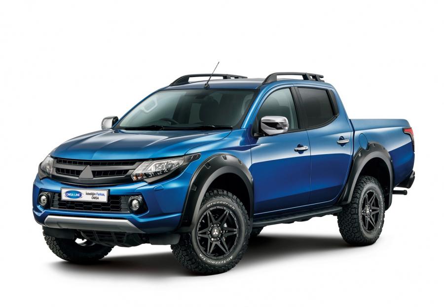 Рейлинги Sport Omsa Line для Mitsubishi L200 2015-2025 гг. алюминий Черный