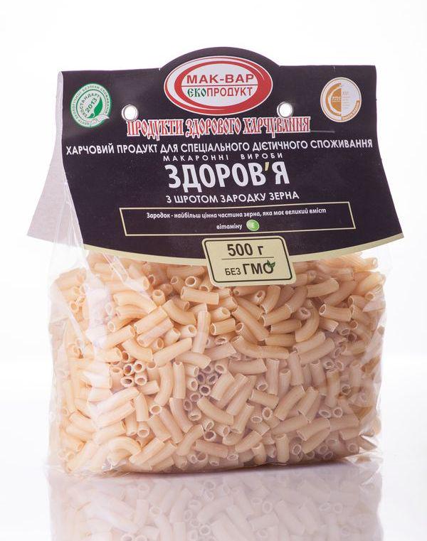 Макарони ЗДОРОВ'Я № 11 зі шротом зародку зерна 0,5 кг