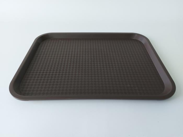 Поднос пластиковый прямоугольный для столовой 42х30,5/38х27х2 см (18102) - фото 2 Поднос пластиковый прямоугольный для столовой 42х30,5/38х27х2 см (18102) - фото 2