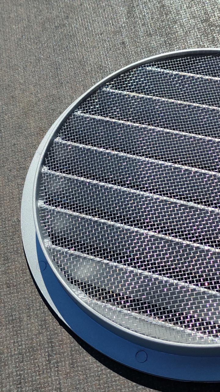 Решітка вентиляційна зовнішня ELC-200 з сіткою кругла/алюмінієва d 200 мм Сірий - фото 3 Решітка вентиляційна зовнішня ELC-200 з сіткою кругла/алюмінієва d 200 мм Сірий - фото 3