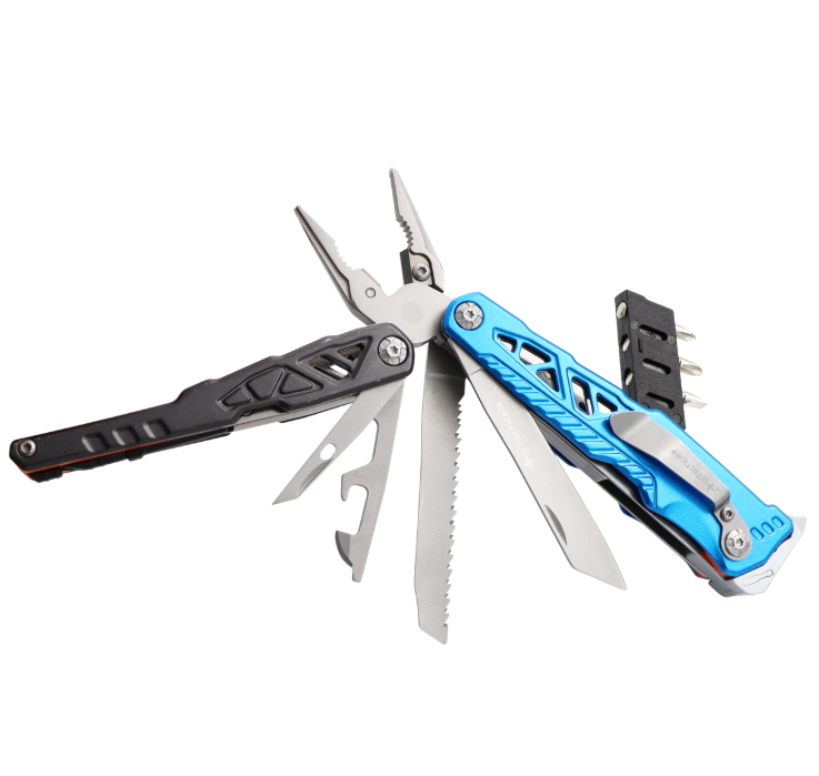 Мультитул JB Tacticals JB-09 17в1 нож/плоскогубцы/разжигатель/чехол Синий (2605806569)