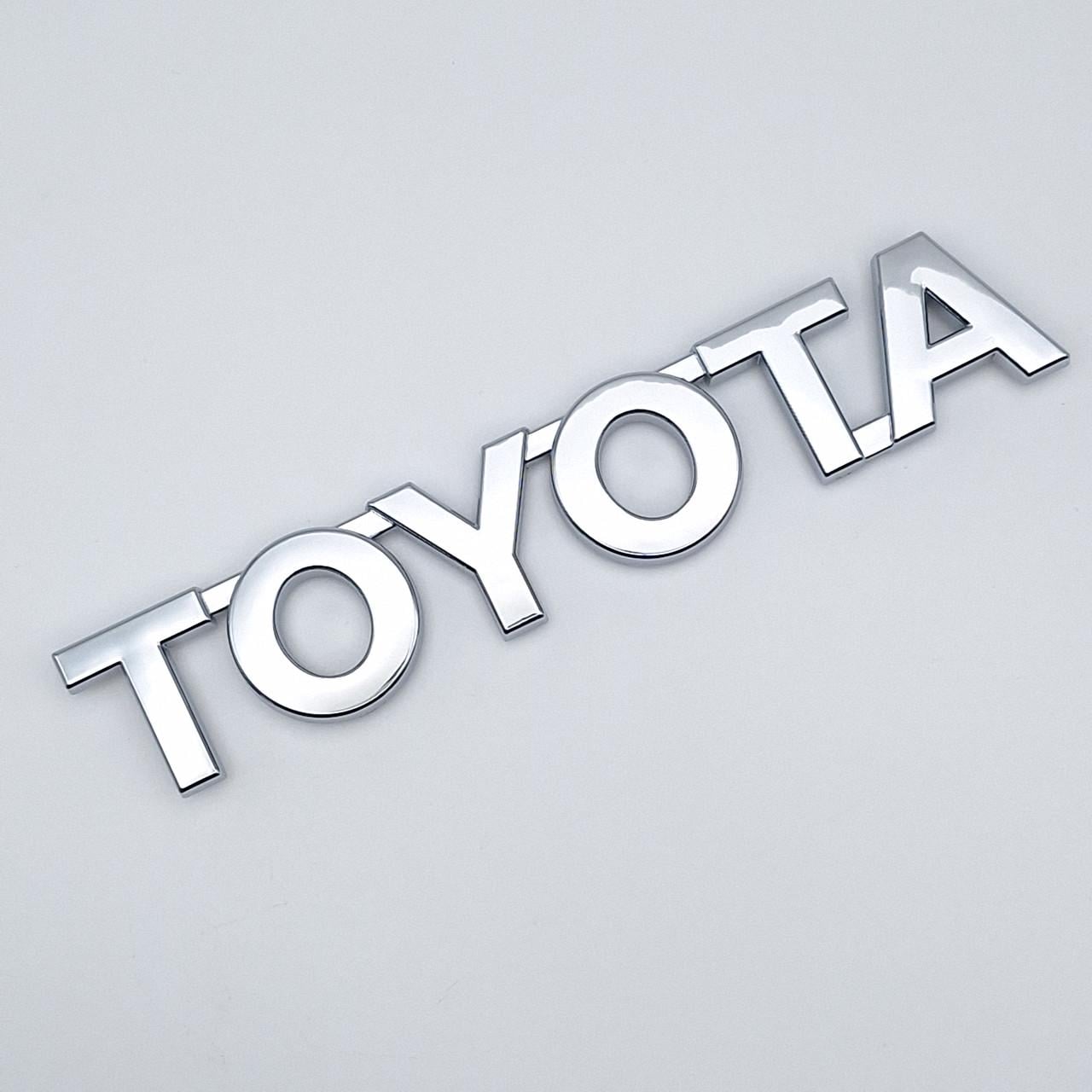 Емблема напис Toyota ABS 11,3х2 см Хром глянцевий (1704362169)