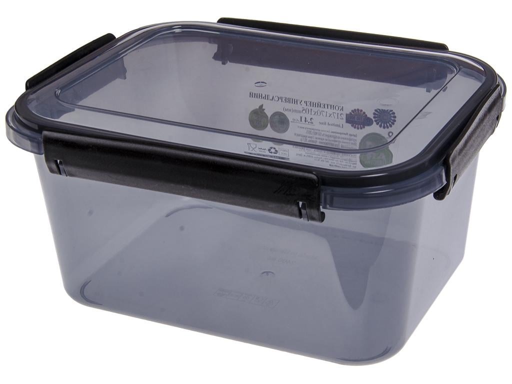 Контейнер универсальный Ал-Пластик Limited line прямоугольный 21,7х17х10,5 см 2,4 л Черный (MAP-72365)