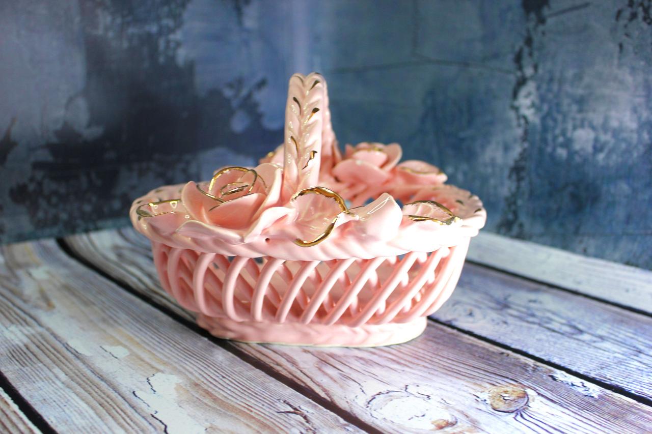 Конфетница Олька 13 см Розовый (1257175250)