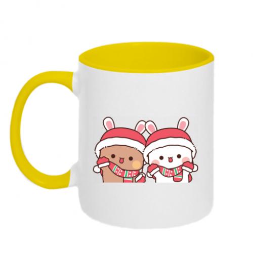 Чашка двухцветная Winter Bubu and Dudu 320 мл Белый с желтым (16170232-34-196004)