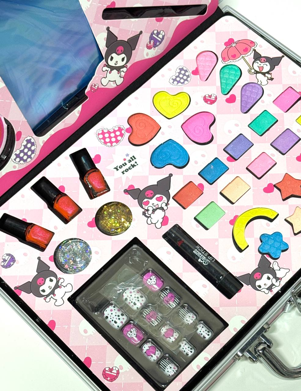 Валіза візажиста для дівчаток FT 2076 B з дзеркалом на 40 елементів у кейсі (2761524445) - фото 3 Валіза візажиста для дівчаток FT 2076 B з дзеркалом на 40 елементів у кейсі (2761524445) - фото 3