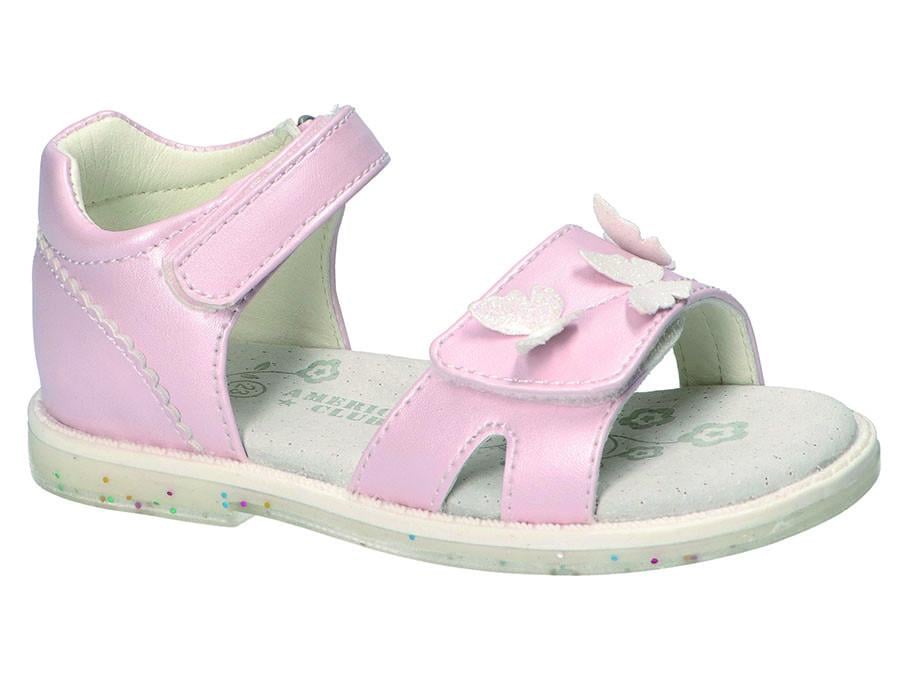 Босоножки для девочек American Club XD5922/23 р. 23 Розовый