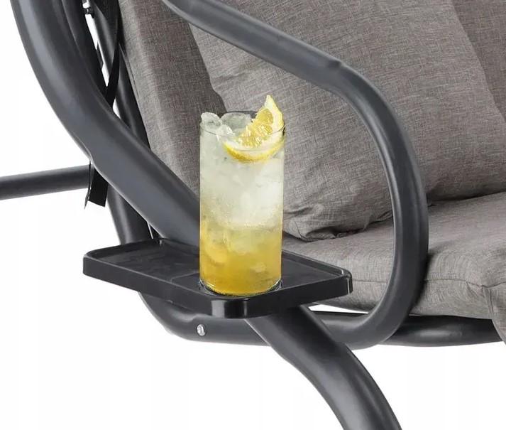 Качели садовые Garden Line уличные раскладные с крышей 210x120x170 см Серый - фото 3 Качели садовые Garden Line уличные раскладные с крышей 210x120x170 см Серый - фото 3