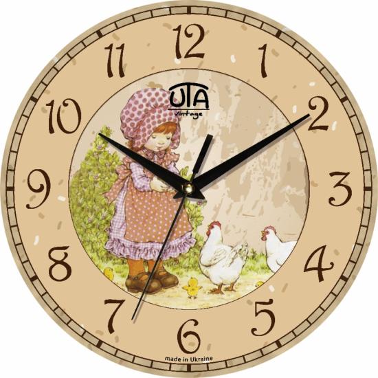 Часы настенные UTA Vintage Пасторальный сюжет 33х33 см (117826)