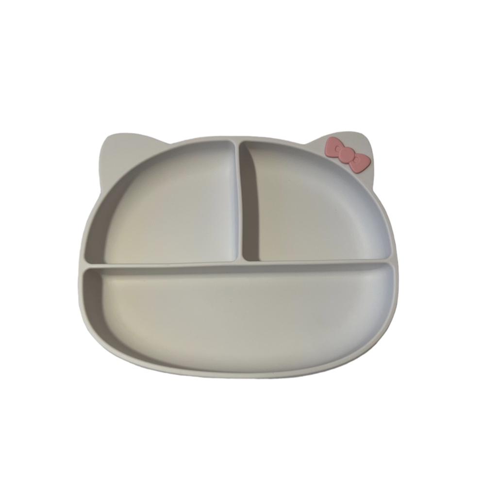 Набір посуду дитячий силіконовий Hello Kitty Бант 6 пр. Рожевий - фото 3