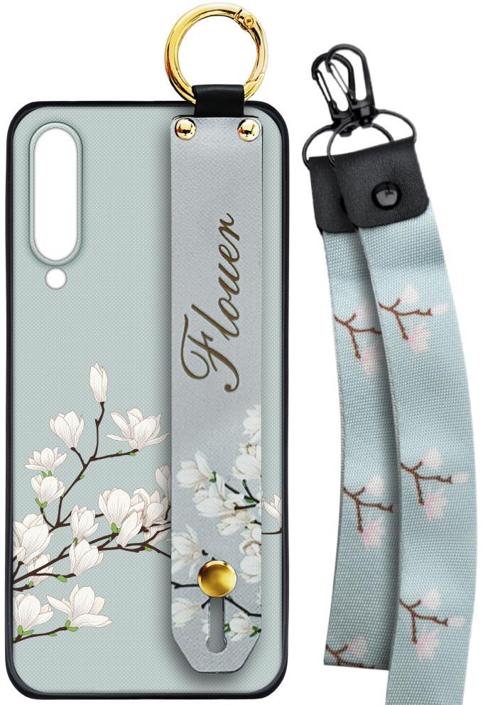 Чохол SHLab для Samsung Galaxy A50 A505 Flower White + два ремінці з карабіном (25774)