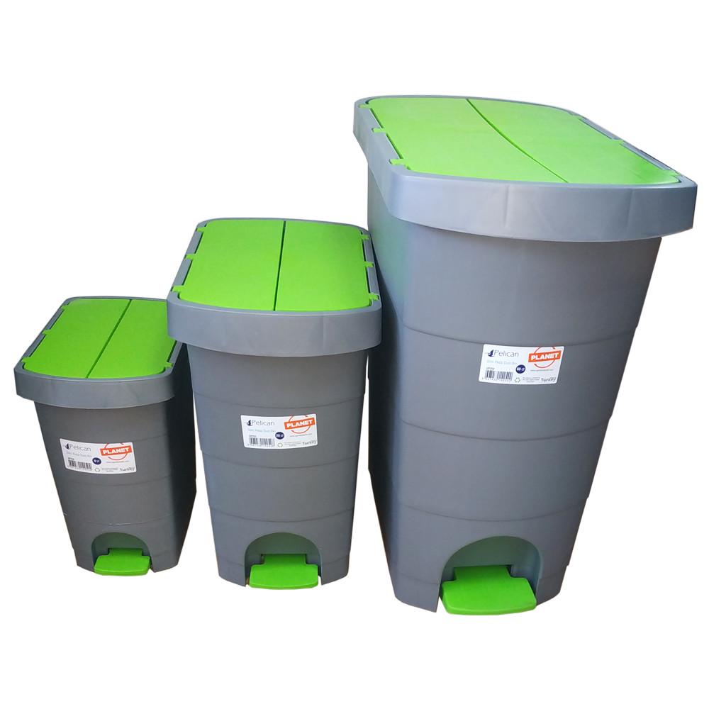 Ведро с педалью Planet Pelican 20 л Серо-желтый - фото 9 Ведро с педалью Planet Pelican 20 л Серо-желтый - фото 9