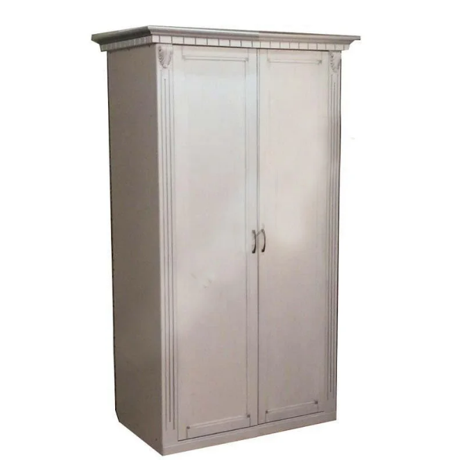 Шкаф распашной 2Д дерево/ДСП Фридом 2020x1060x600 Слоновая кость / орех /патина золото Мікс Меблі