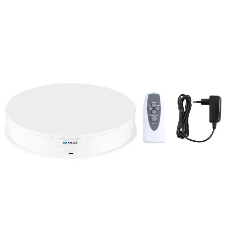 Стол для предметного фото поворотный Puluz PU3131W 30 см с пультом Белый (2191703872)