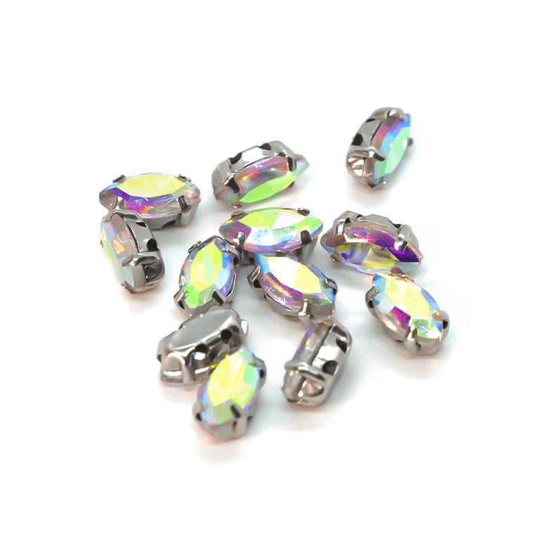 Стразы в цапах пришивные АВ Лодочка 5х10 мм 10 шт. (СЦ0510л50)