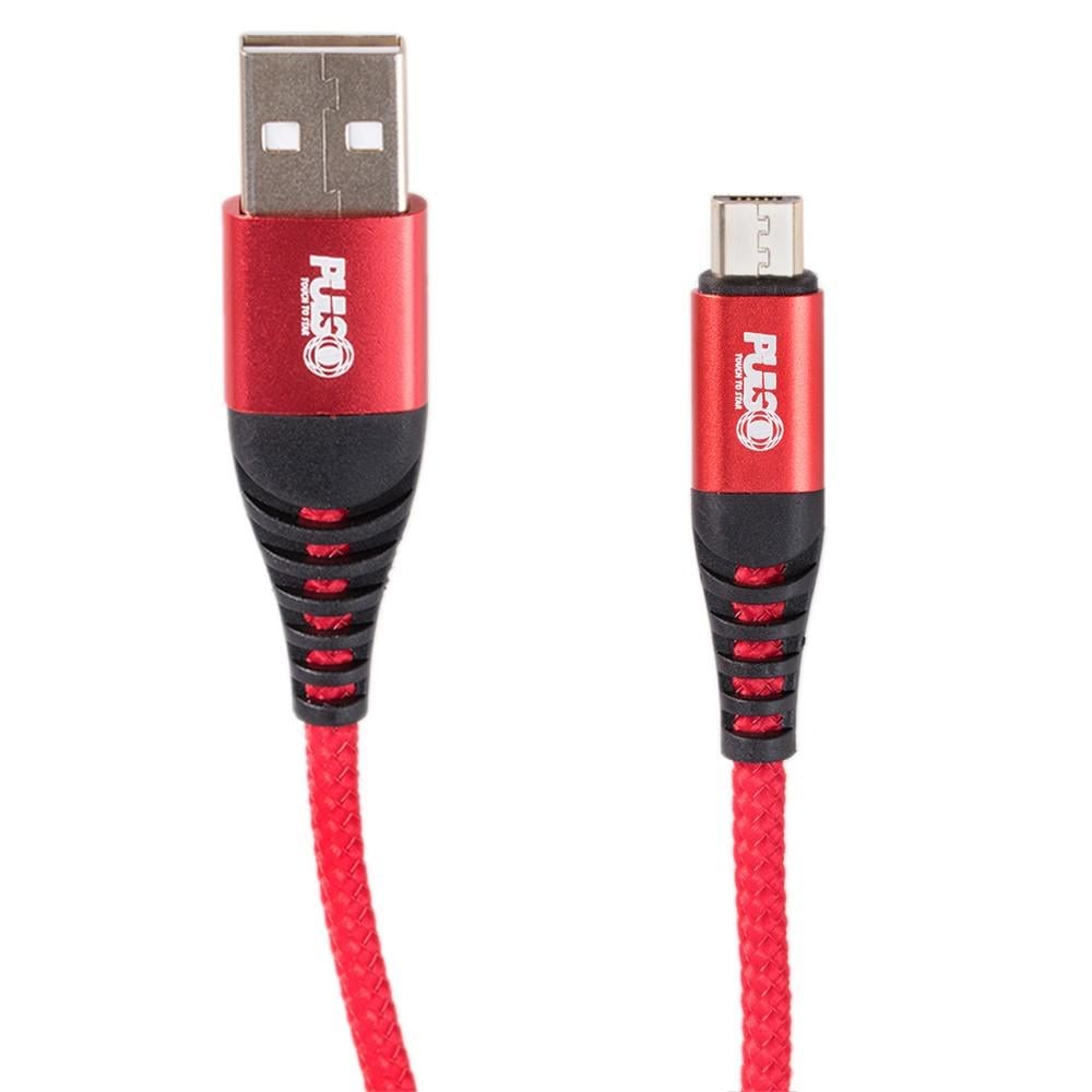 Кабель PULSO USB - Micro USB 3 А 2 м Red (CC-4202M RD) - фото 1