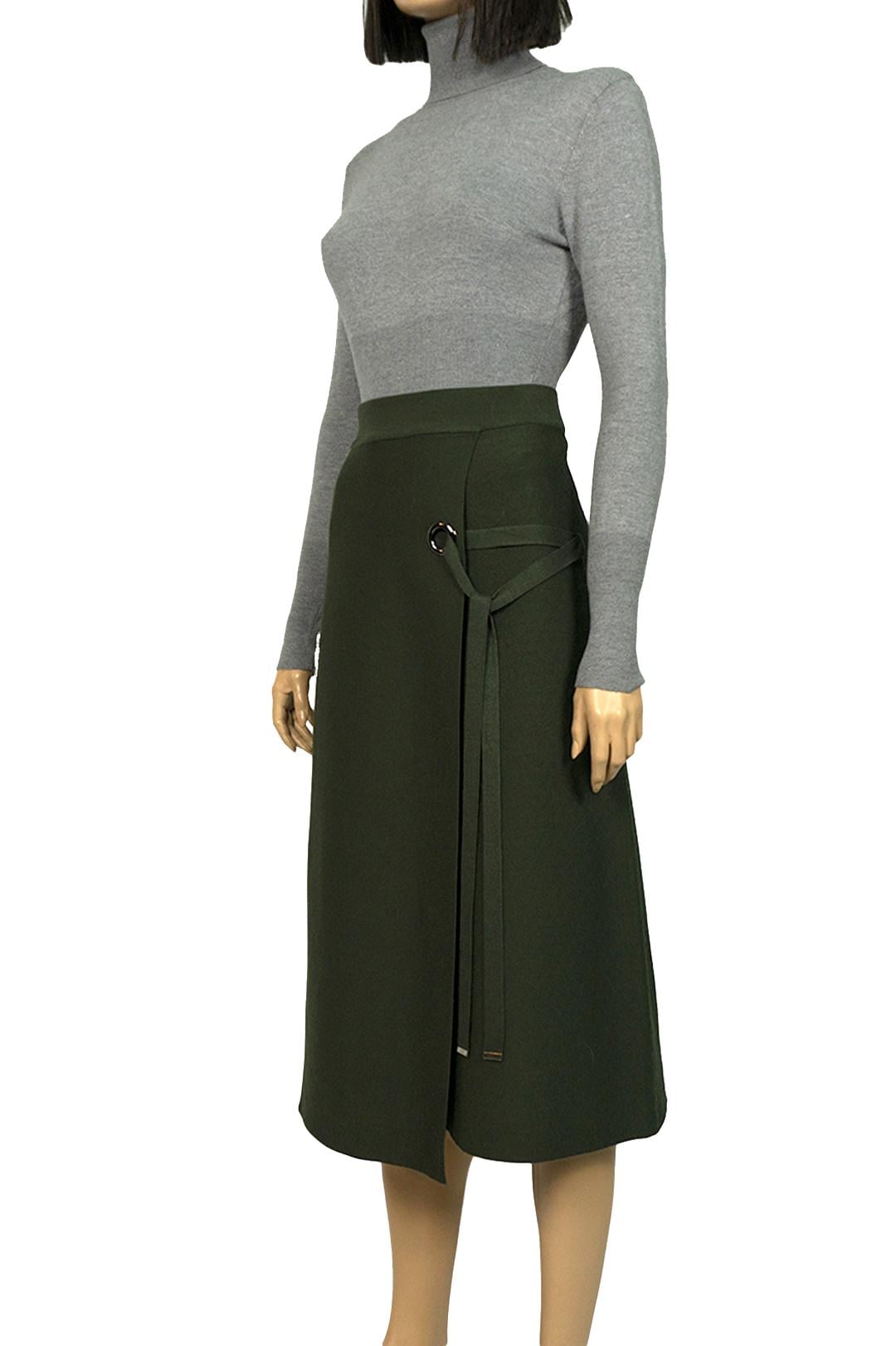 Юбка на запах миди Forza Viva MW-KS-1855-3 р. 46 Зеленый (17852326)