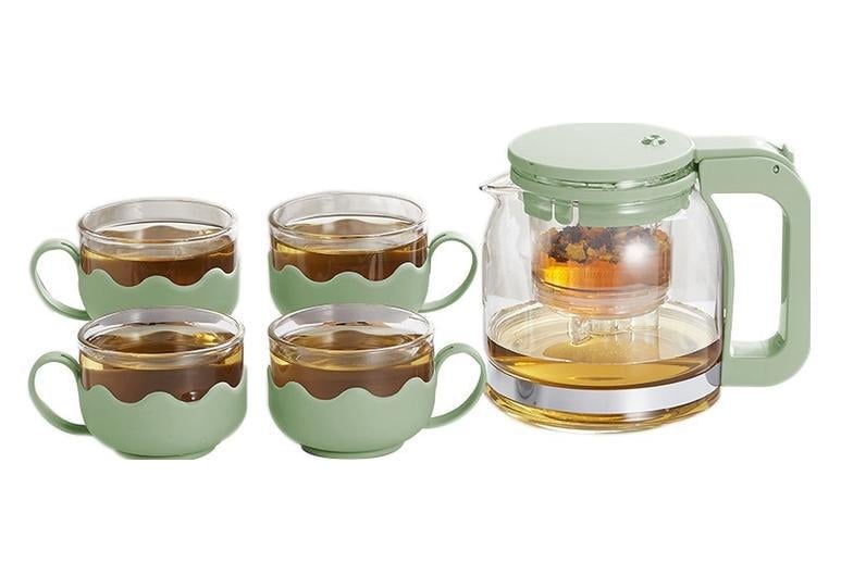 Сервиз LILAC S421 заварник проливного типа 880 мл с 4 чашками 150 мл Olive (27686671)