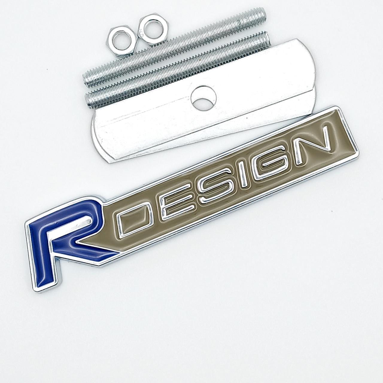 Эмблема Rdesign на решетку радиатора Volvo 9,2х1,8 см Хром глянцевый (2998087929)