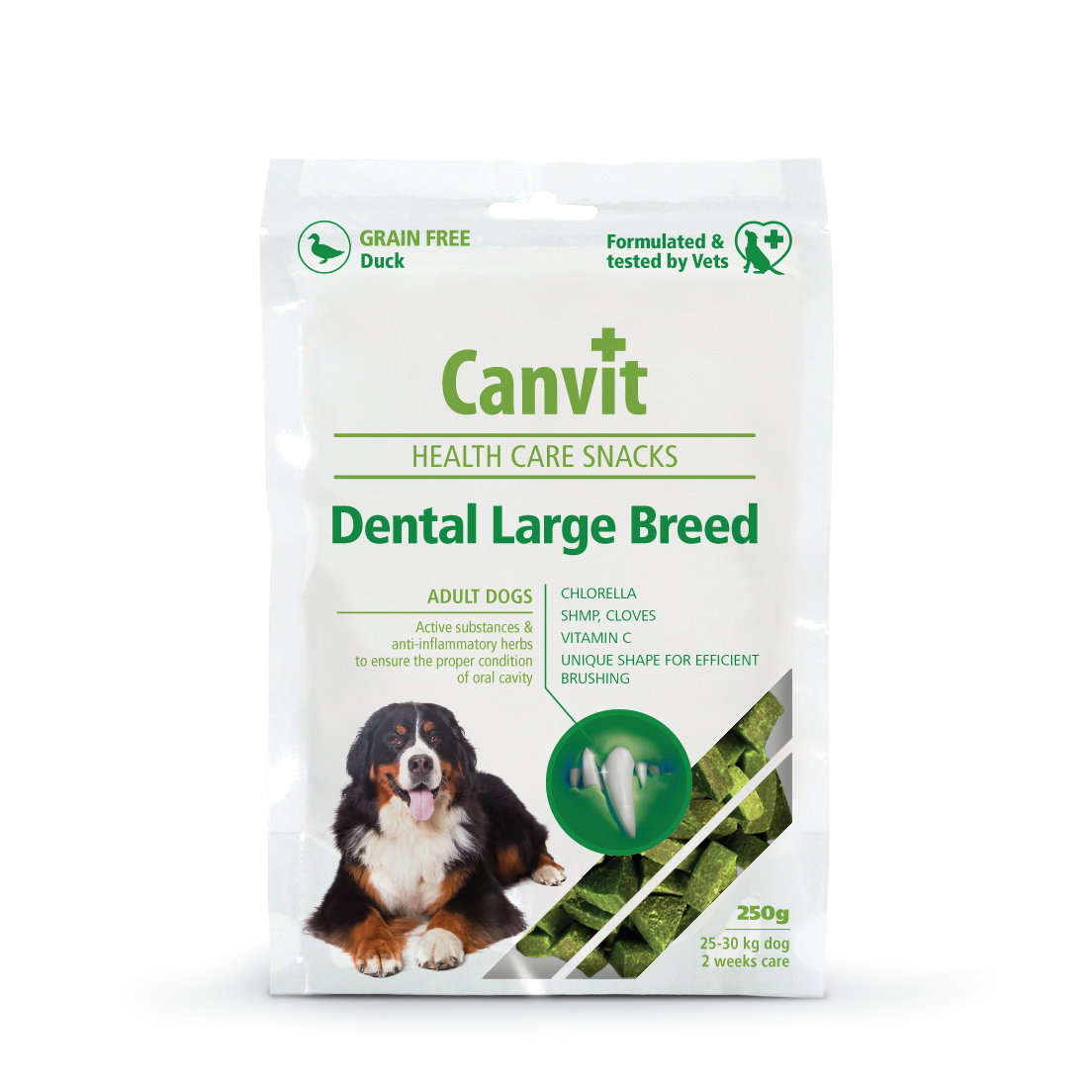 Ласощі для собак Canvit Dental LrBr функціональні для великих порід для зубів та рота 250 г (can525089) - фото 1