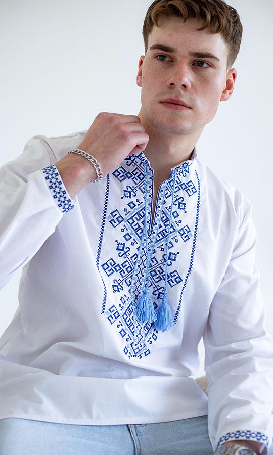 Вишиванка чоловіча Вишиваночка р. 62 Білий (3176-3) - фото 2 Вишиванка чоловіча Вишиваночка р. 62 Білий (3176-3) - фото 2