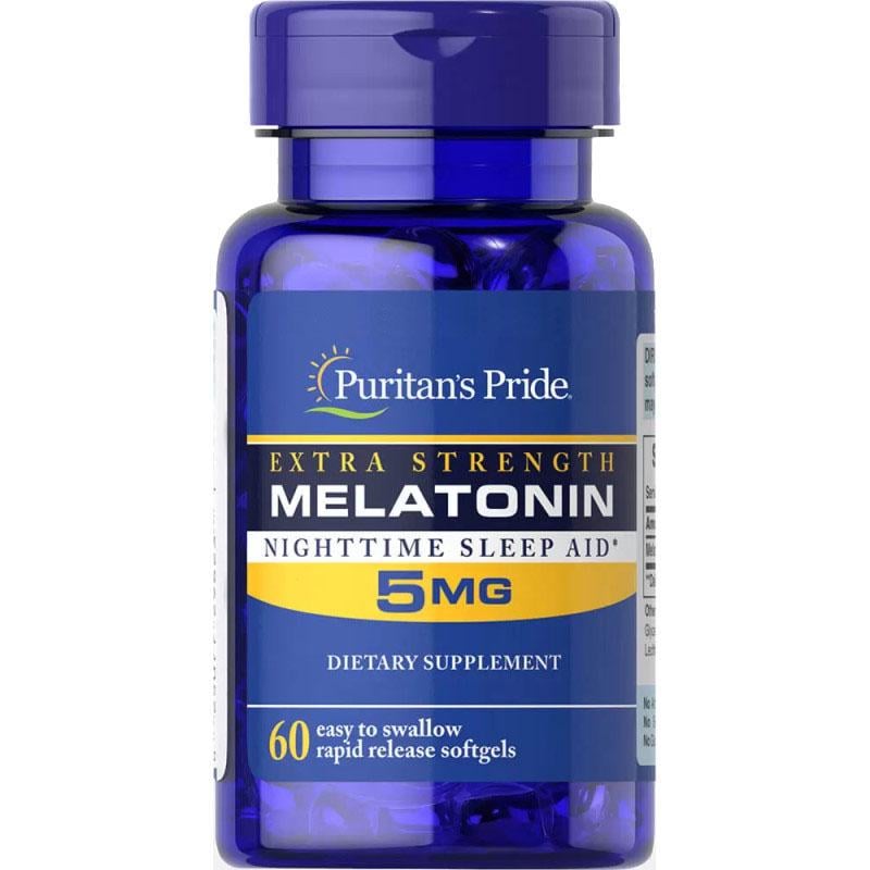 Натуральна добавка Puritan's Pride Melatonin 5 мг 60 таб. (9325)