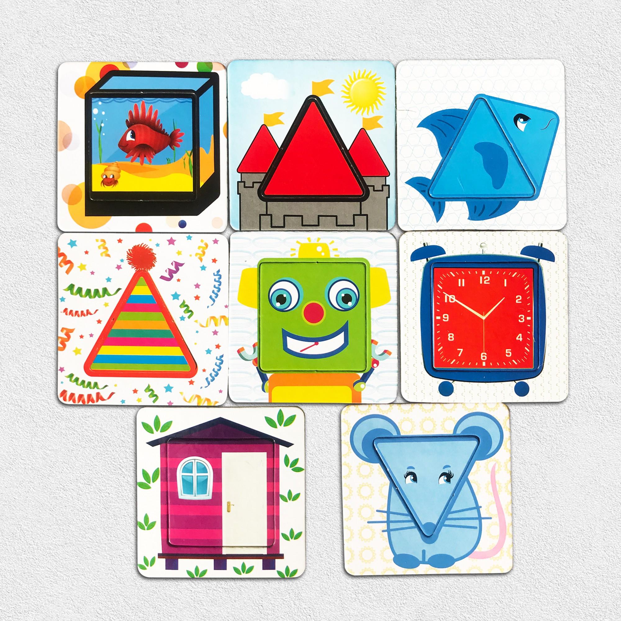 Пазли IQ-club "Вивчаємо трикутник та квадрат" для малюків (1311520) - фото 2