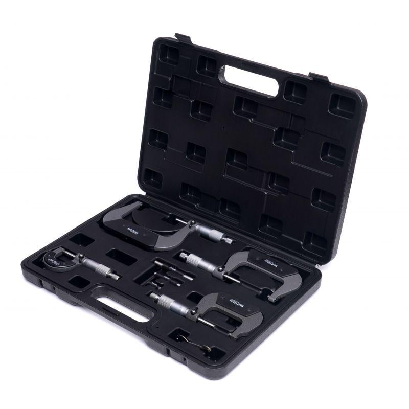 Мікрометри Kraft&Dele KD10443 0-100 мм 8 пр. у пластиковому кейсі