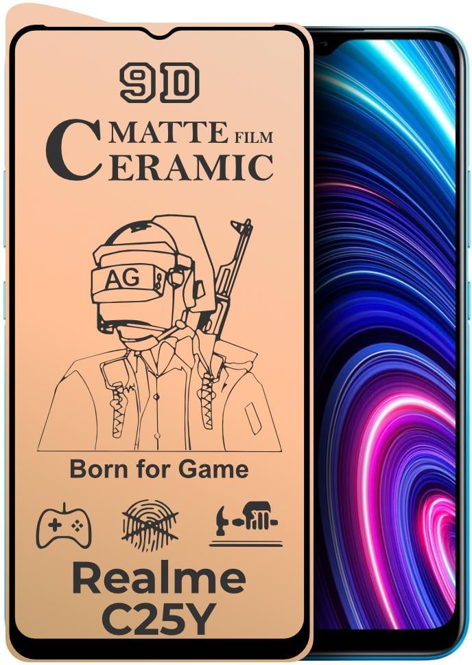 Защитная пленка Ceramic для Realme C25Y матовая керамическая (25454)