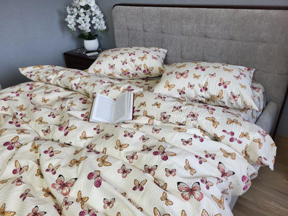 Комплект постільної білизни Gofre Політ сімейний Шампань