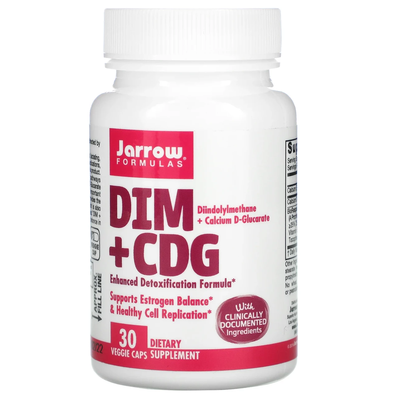 Дииндолилметан и Кальций Д-глюкаратJarrow Formulas DIM CDG улучшенная формула для детоксикации 30 капс.