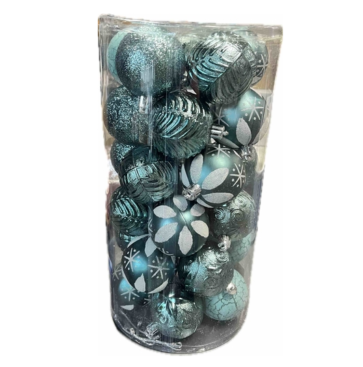 Шарики новогодние Stenson R90726 6 см 30 шт. Green (13379483)