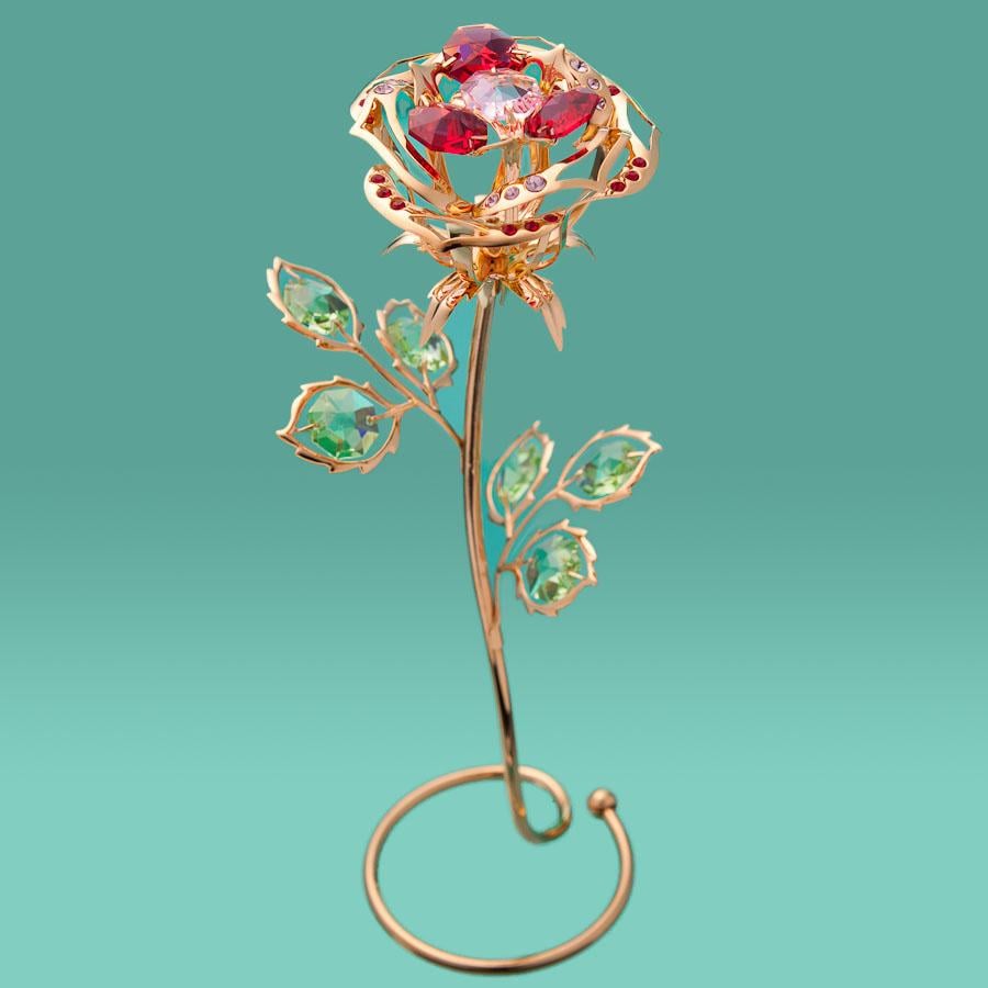 Фігурка Троянда Elisey з позолотою та стразами (0353-159/GA)